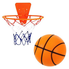 (arancione, 7) Set da basket silenzioso per interni Dribble Dream Silent Basketball Palla in schiuma