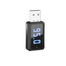 FM02 USB Bluetooth 5.3 FM-zender Mini Bluetooth-adapter LED-display Draadloze ontvanger 87,5-95 MHz