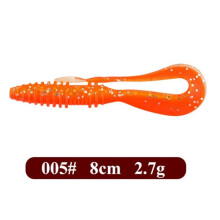 (005) Ftk Tail Thread Lure 8 stuks Lure Shaker Soft Jig Head Gift Swing 8cm Gewicht 2,7g Visgerei