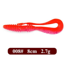 (008) Ftk Tail Thread Lure 8 stuks Lure Shaker Soft Jig Head Gift Swing 8cm Gewicht 2,7g Visgerei
