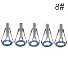 (8#) 5 stuks roestvrijstalen vispuntgeleiders, 2 / 4 / 6 / 8 # reparatieset voor vishengelogen