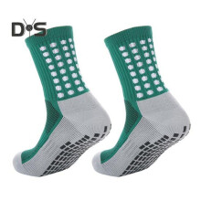 (grün, 1 Paar) 1 Paar Sportsocken, rutschfeste Unterseite aus Silikon, Mittelrohr, Schweißabsorption,