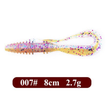 (007) Ftk Tail Thread Lure 8 stuks Lure Shaker Soft Jig Head Gift Swing 8cm Gewicht 2,7g Visgerei