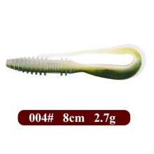 (004) Ftk Tail Thread Lure 8 stuks Lure Shaker Soft Jig Head Gift Swing 8cm Gewicht 2,7g Visgerei
