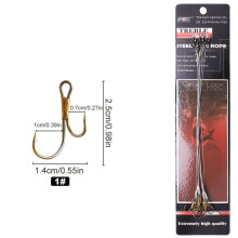 (1#-30LB) 10 stuks 20cm anti-beet stalen draad leader leashes voor het vissen op 50lb met draaibare
