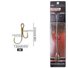 (2#-20LB) 10 stuks 20cm anti-beet stalen draad leader leashes voor het vissen op 50lb met draaibare