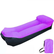 (lila) Tragbares Outdoor Lazy Aufblasbares Sofa Camping Aufblasbares Bett Park Luftbett Isomatte