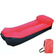 (rot) Tragbares Outdoor Lazy Aufblasbares Sofa Camping Aufblasbares Bett Park Luftbett Isomatte