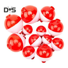 12 stuks ronde visdobbers, verschillende maten, lichtgewicht, hoge zichtbaarheid, rood, wit, drijfvermogen,