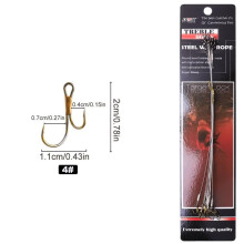 (4#-10LB) 10 stuks 20cm anti-beet stalen draad leader leashes voor het vissen op 50lb met draaibare