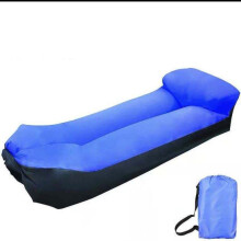 (Dunkelblau) Tragbares aufblasbares Sofa für den Außenbereich, aufblasbares Campingbett, Park-Luftbett,