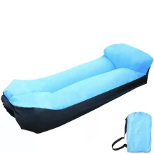 (hellblau) Tragbares aufblasbares Sofa für den Außenbereich, aufblasbares Campingbett, Park-Luftbett,