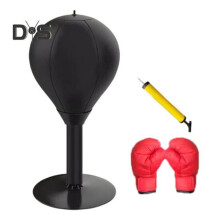 (schwarz, Erwachsene) Desktop-Boxsack mit Saugnapf, strapazierfähig, Stressabbau, Box-Speedball, Reaktionsgeschwindigkeitstraining