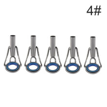 (4#) 5 stuks roestvrijstalen vispuntgeleiders, 2 / 4 / 6 / 8 # reparatieset voor vishengelogen