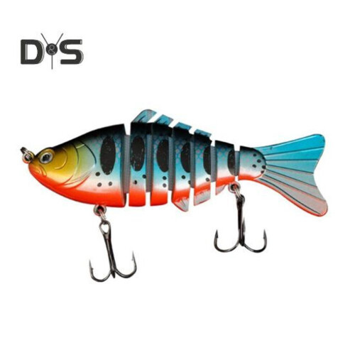(4) 9,5 cm/16 g sinkender, mehrgliedriger Angelköder, Weitwurf, 7-teiliger Swimbait, bionischer Hartköder, 2