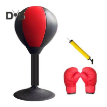 (Schwarz, Rot, Erwachsene) Desktop-Boxsack mit Saugnapf, strapazierfähig, Stressabbau, Box-Speedball,