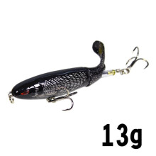 (zwart) 1 stuks vislokmiddel Whopper Popper Lokmiddel Topwater Drijvend Lokmiddel Hard Bait Lokmiddel