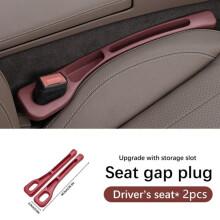 (rood, 1 paar) Autostoel Gap Filler Organizer Pu Universele Autostoel Gap Anti-lek Stopper Strip Slot