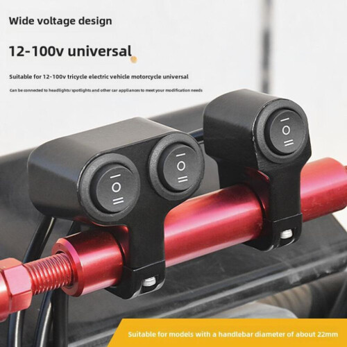 (Waterproof 3-wire 3-speed) Electric Motorcycle Multi-function Aluminum Switch: Headlight & Flash 1