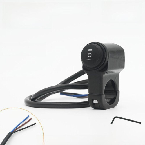 (Waterproof 3-wire 3-speed) Electric Motorcycle Multi-function Aluminum Switch: Headlight & Flash