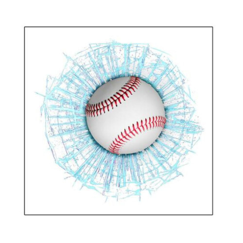 Calcomanías De Coche De Béisbol 3d Calcomanías De Vidrio De | Meses Sin