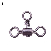 (1) Srolling Trident Fishhook Connector T-vormige viswartels Cross Line 3-weg lagerwartel