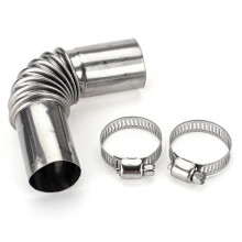 (Multi-color-One-size) 24mm Elbow Pipe For Diesel Heater Parking Exhaust For Webasto With Connector Pipe Heater T9l8