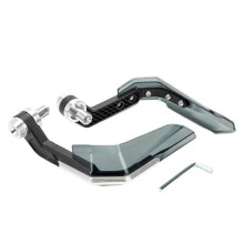 (Silber) 1 Paar Motorrad-Handschutz mit Windschutzscheibe CNC-Aluminium Universal 22 mm Lenker-Handschutz