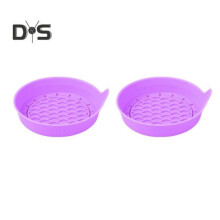 (viola) 2 pezzi sottobicchieri rotondi in silicone per bottiglie d'acqua per auto, colore solido, portabicchieri