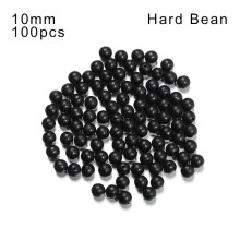 (Hard Bean-10mm) 3mm-12mm Sea Stoppers Night Soft en Hard Bean Visdobbers Kralen Zwart Rond