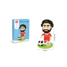 (Salah) Voetballer Ster Mini Bouwblok Diy Baksteen Kinderpuzzel Cadeau Speelgoed