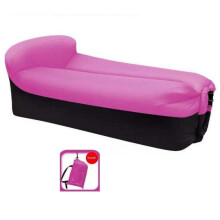 (rosarot) Tragbares aufblasbares Sofa für den Außenbereich, aufblasbares Campingbett, Park-Luftbett,