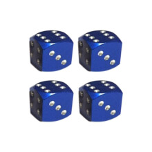 (bleu) Super dé à vent en forme de roue de voiture moto pneu tiges de valve d'air capuchons anti-poussière