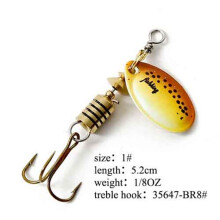 (3,2 g) Fish King Spinner Bait 1 st. Vislokmiddel Bas Hard Baits Lepel Met Dreghaak Tackle Hoge Kwaliteit