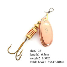 (6. 1) Fish King Spinner Bait 1pc Vislokmiddel Bas Hard Baits Lepel Met Dreghaak Tackle Hoge Kwaliteit