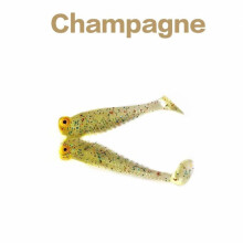 (champagne, 10 stuks) 10/30/50 stuks siliconen visvormige kunstaas voor vissen, zacht visaas (5 cm),
