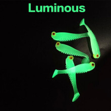 (fluorescentiegroen, 10 stuks) 10/30/50 stuks siliconen visvormige kunstaas voor vissen, zacht visaas