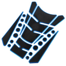 (blauw) Dys Auto Shop 3D-benzinetankbeschermer voor motorfietsen, sticker voor Honda, Yamaha en Suzuki