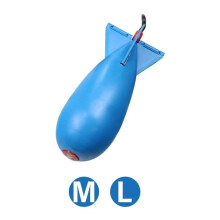 (blauw, S) 1 stuk karpervissen raket feeder bom dobber kunstaas houder pellet raketten feeders