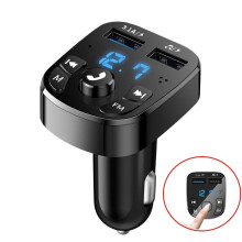 (Knoptype) Autolader Bluetooth 5.0 FM-zender Dubbele USB-lader 3.1a Snellader Auto Mp3-speler Autoradio