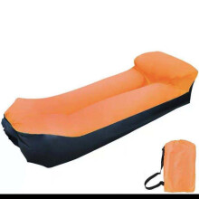 (orange) Tragbares Outdoor Lazy Aufblasbares Sofa Camping Aufblasbares Bett Park Luftbett Isomatte