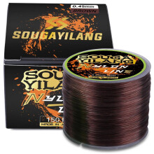 (marrone, 0,45 mm) Sougayilang 150 m lenza da pesca in nylon 4 fili lenza multifilamento lenza da pesca