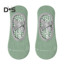 (groen) 1 paar yogabootsokken met antislip siliconen grip aan de onderkant, effen kleur, hoge elasticiteit,