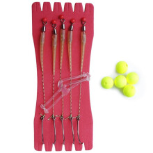 (rosso) Adatto per la pesca alla carpa Ftk 14 cm Set di 5 lenze da pesca Ami per carpe (incluse lenze