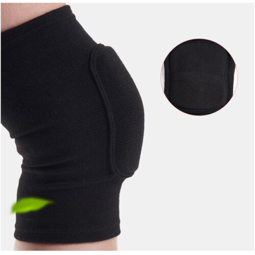 (nero, L) 1 pz Ginocchiere a compressione sportive, protezione elastica per ginocchio, supporto per 2