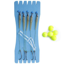 (blu) Adatto per la pesca alla carpa Ftk 14 cm Set di lenze da pesca da 5 pezzi Ami per carpe (incluse