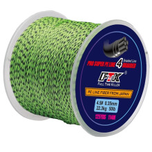 (verde, 0,35 mm-50 libbre) Ftk 114 m Linea di pesca intrecciata Pe Color 8-60 libbre 0,1-0,4 mm 4 fili