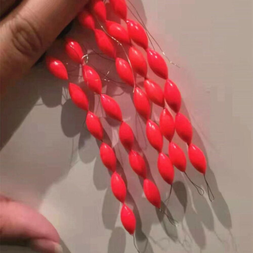 (M Rood) Float Oval Stopper Foam Space Bean String Type Visvlotter Vislijn Stopper Seven Star Float
