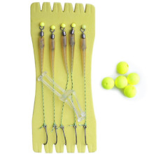 (giallo) Adatto per la pesca alla carpa Ftk 14 cm Set di lenze da pesca da 5 pezzi Ami per carpe (incluse