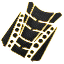 (gouden) Dys Auto Shop 3D-benzinetankbeschermer voor motorfietsen, sticker voor Honda, Yamaha en Suzuki